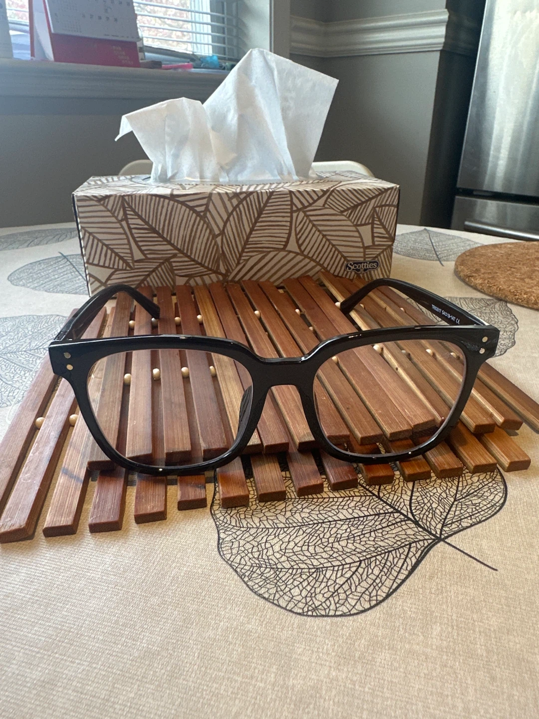 Black Blue Light Rectangular Eyeglasses