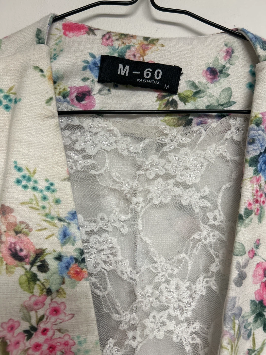 M-60 Fashion Floral Blazer with Lace Back - photo 2