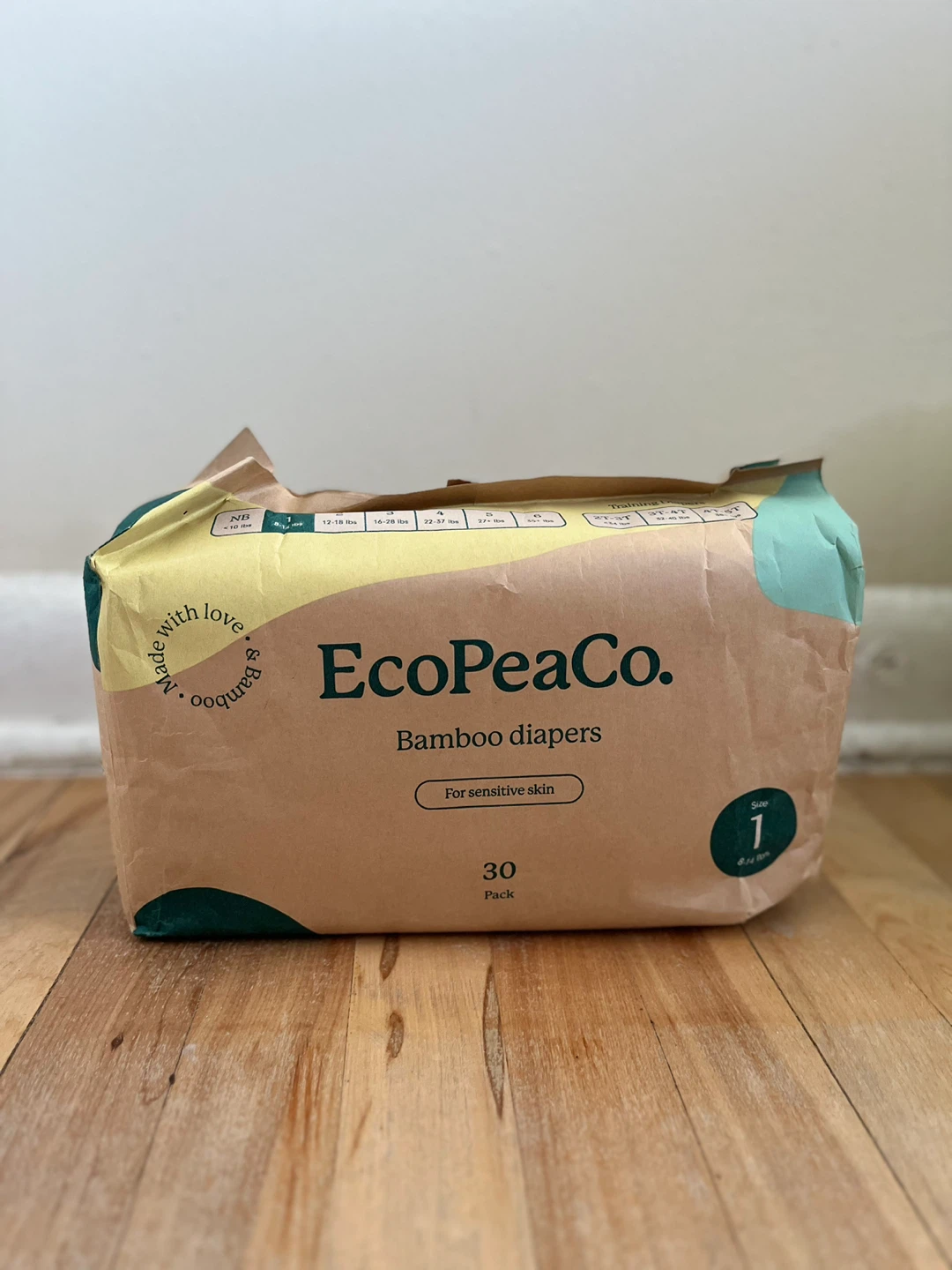 Bamboo Diapers Size 1 - 30 Pack