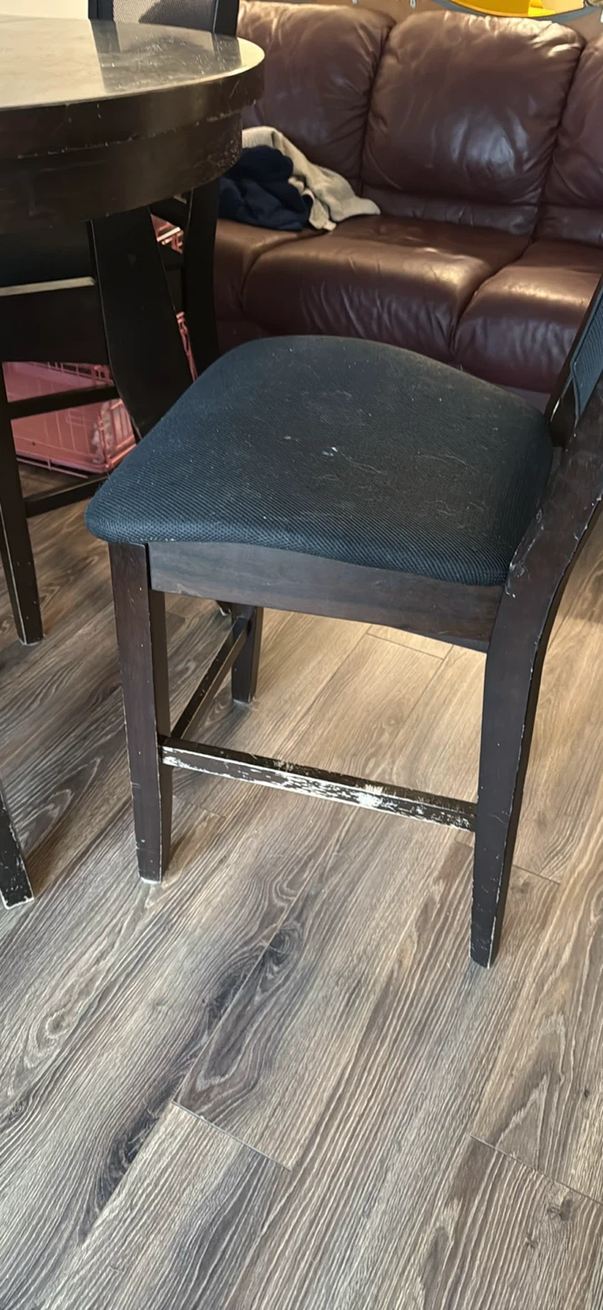 Dark Wood Dining Table and Chairs Set - photo 2