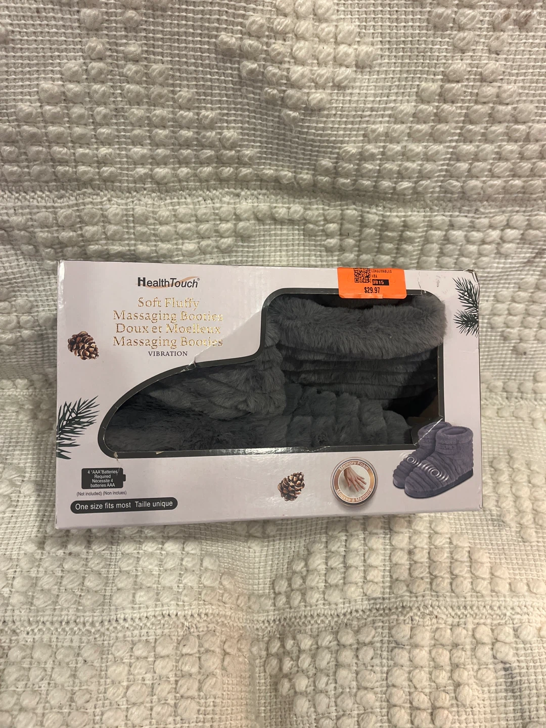 HealthTouch Soft Fluffy Massaging Booties
