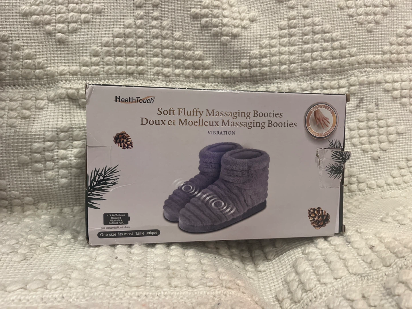 HealthTouch Soft Fluffy Massaging Booties - photo 2