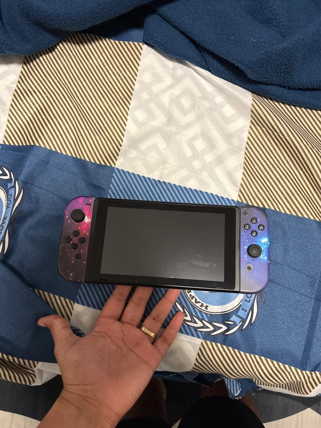 Nintendo Switch Console with Custom Joy-Cons and Games