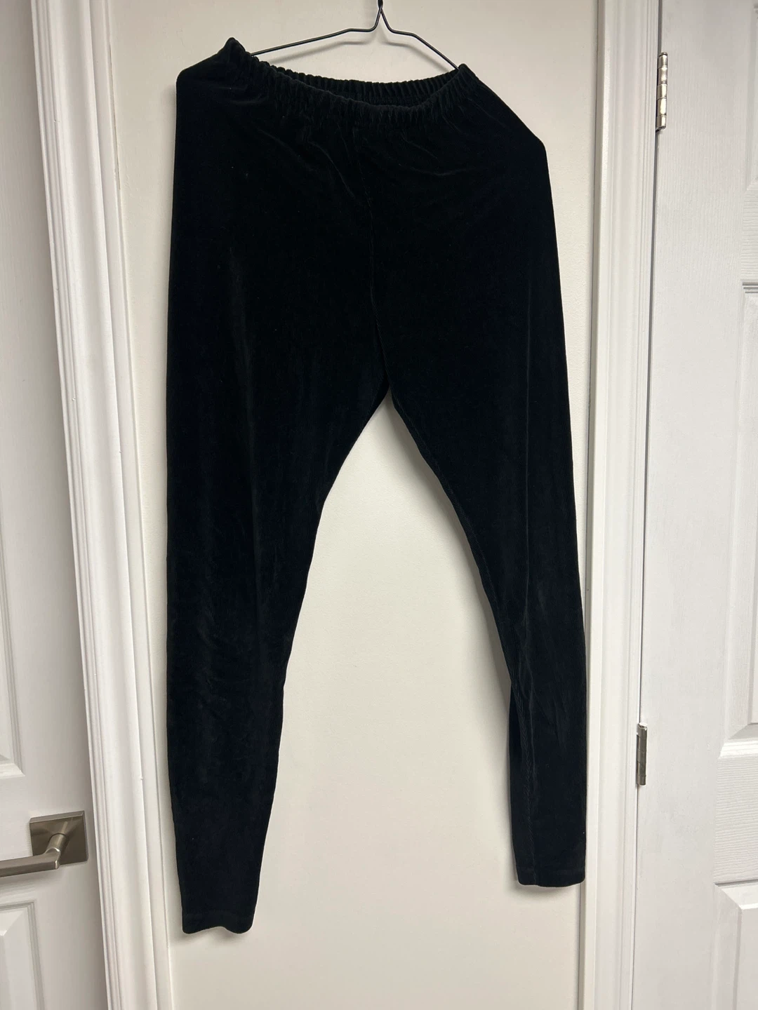 Black Velvet Leggings