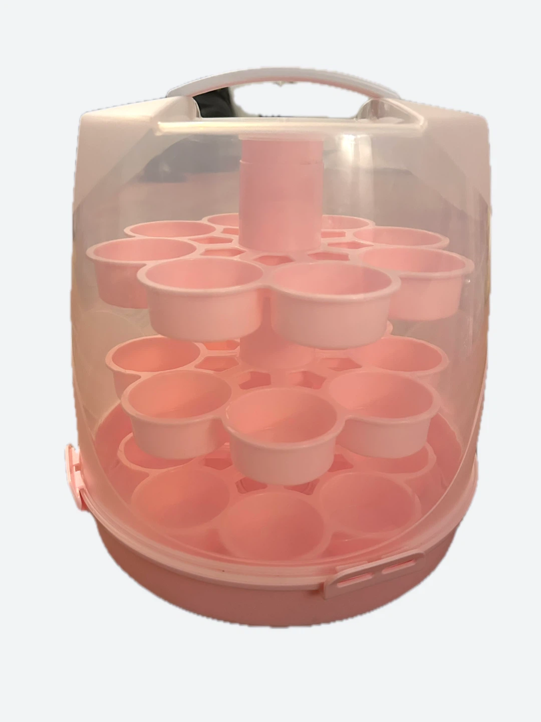3-Tier Pink Cupcake/Cake Carrier with Handle