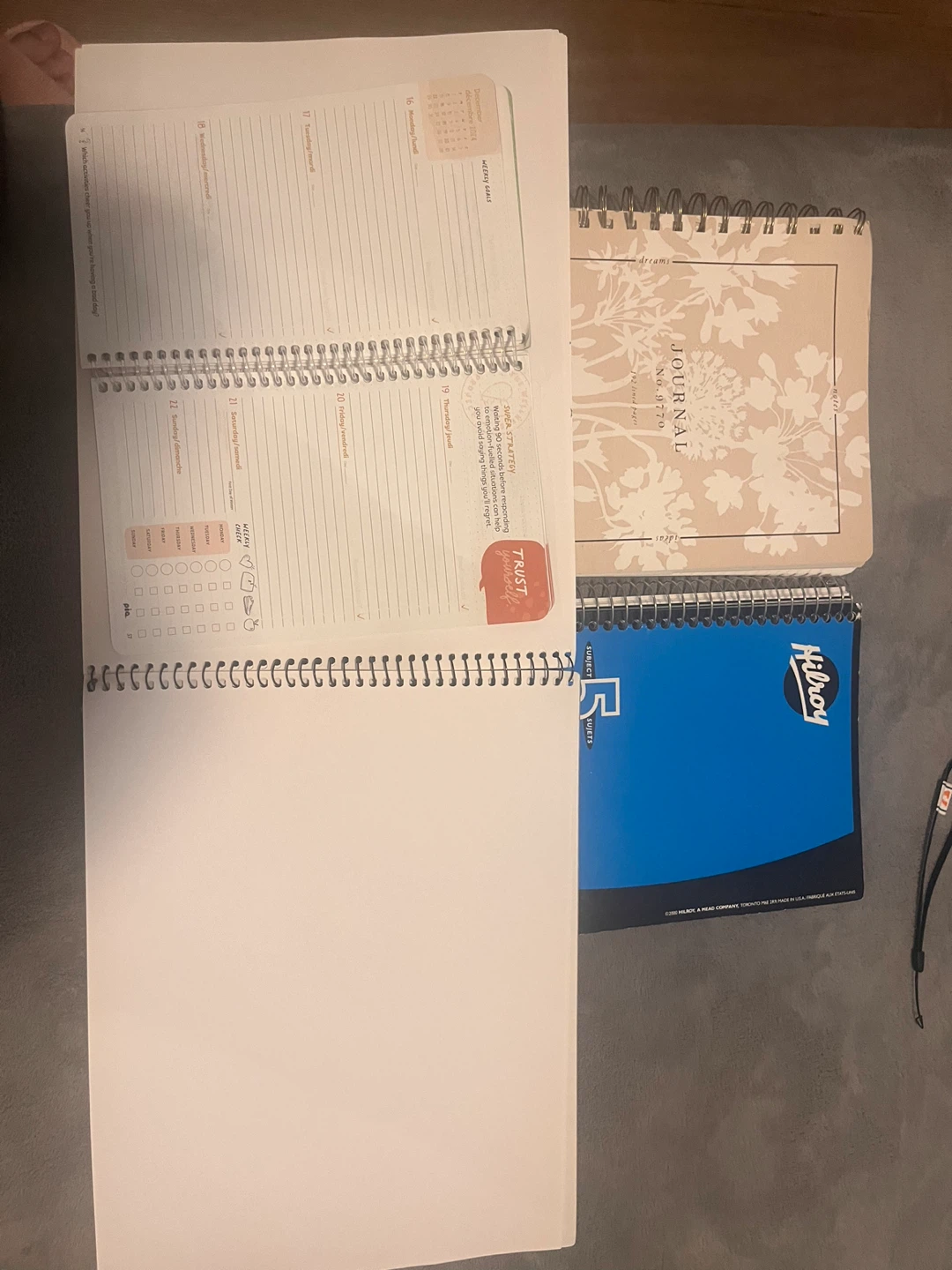 Hilroy Spiral Notebook and Floral Journal Set