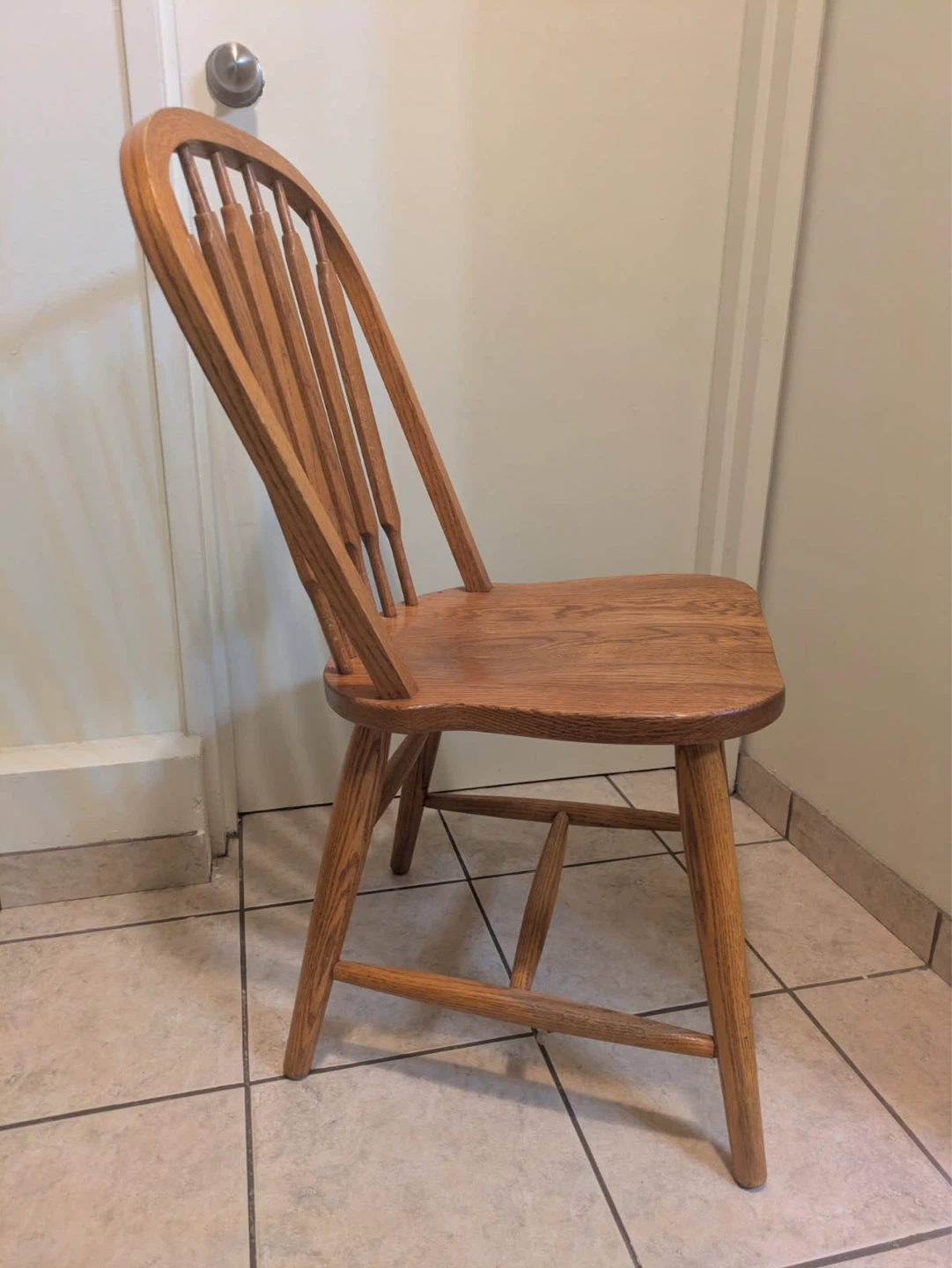 Vintage Richardson Brothers and Company Solid Oak Spindle Chair - photo 5
