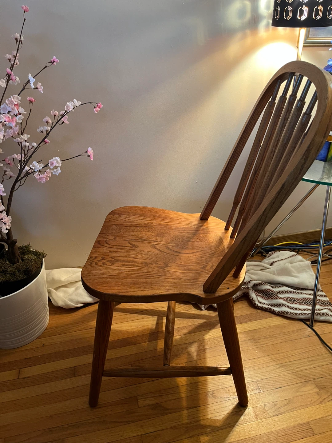 Vintage Richardson Brothers and Company Solid Oak Spindle Chair - photo 2