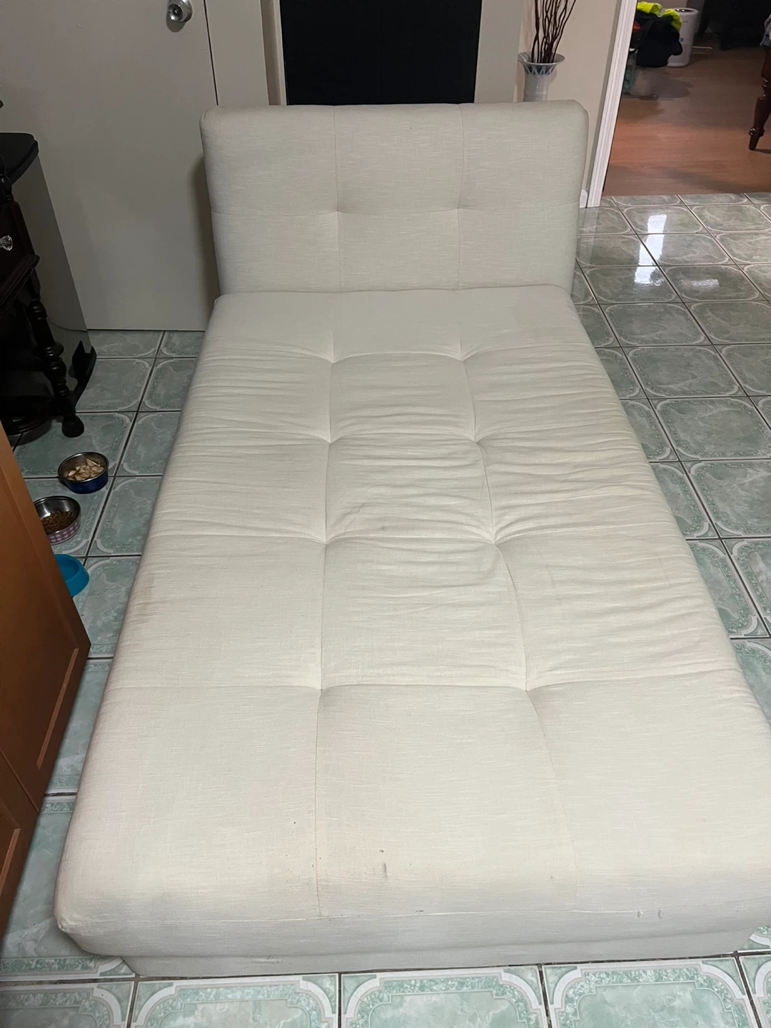 Tufted Futon Sofa Bed - Cream