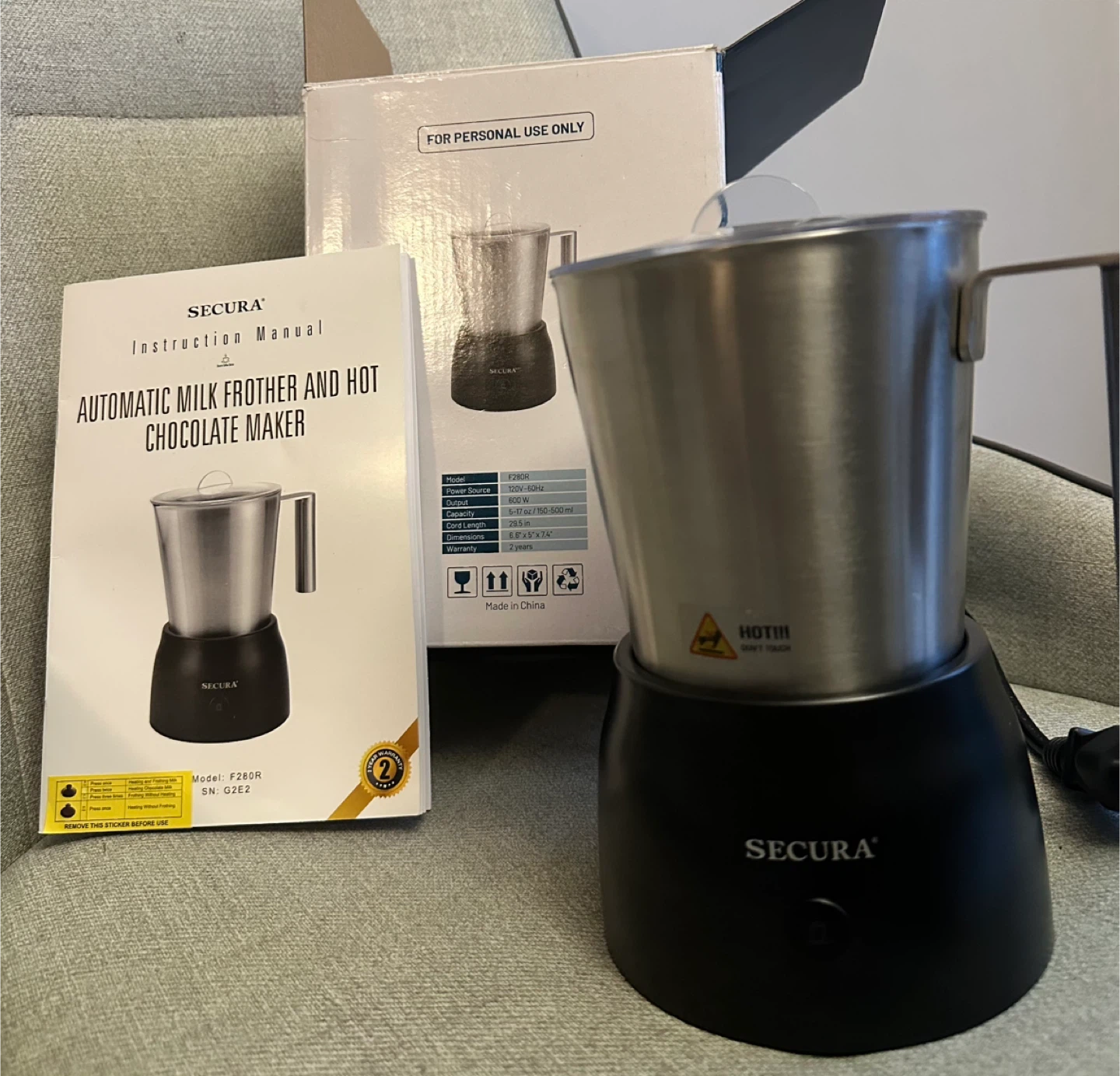 Secura Automatic Milk Frother and Hot Chocolate Maker