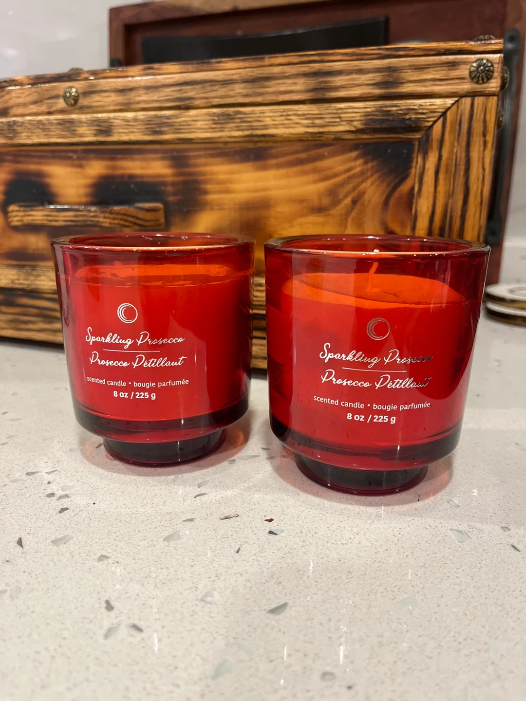 Set of 2 Sparkling Prosecco Scented Candles