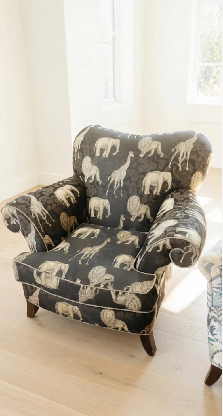 Fauteuil à motif animalier - photo 2