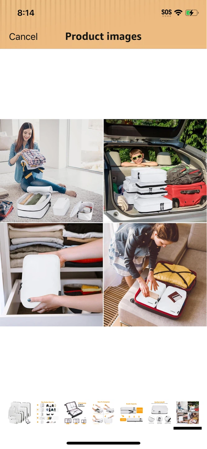 New-LUMESNER White Packing Cubes Set - photo 3