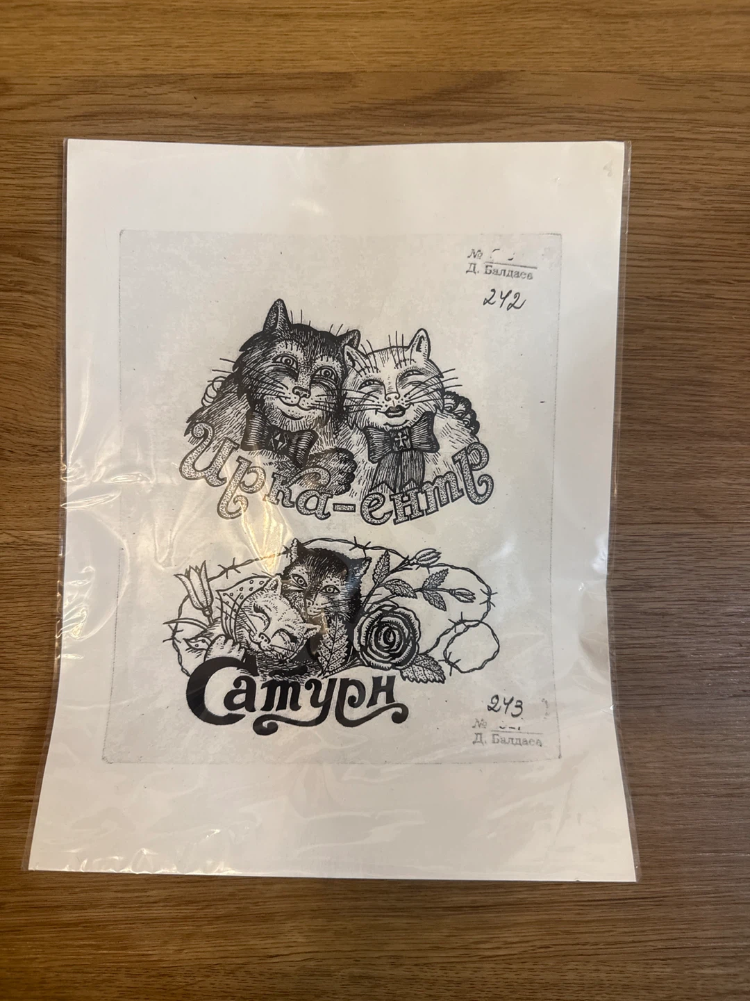 Vintage Cat Artwork Print