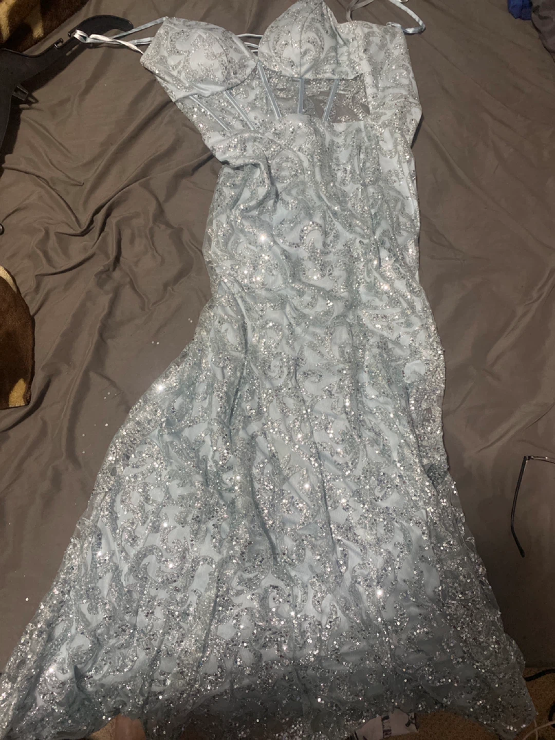 Sparkly Light Blue Formal Dress