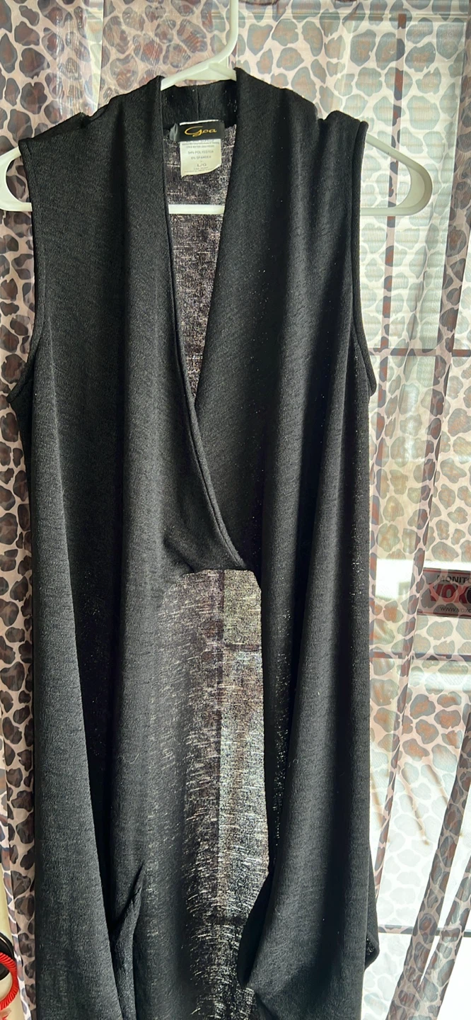 Goa Black Sleeveless Cardigan L/G - photo 2