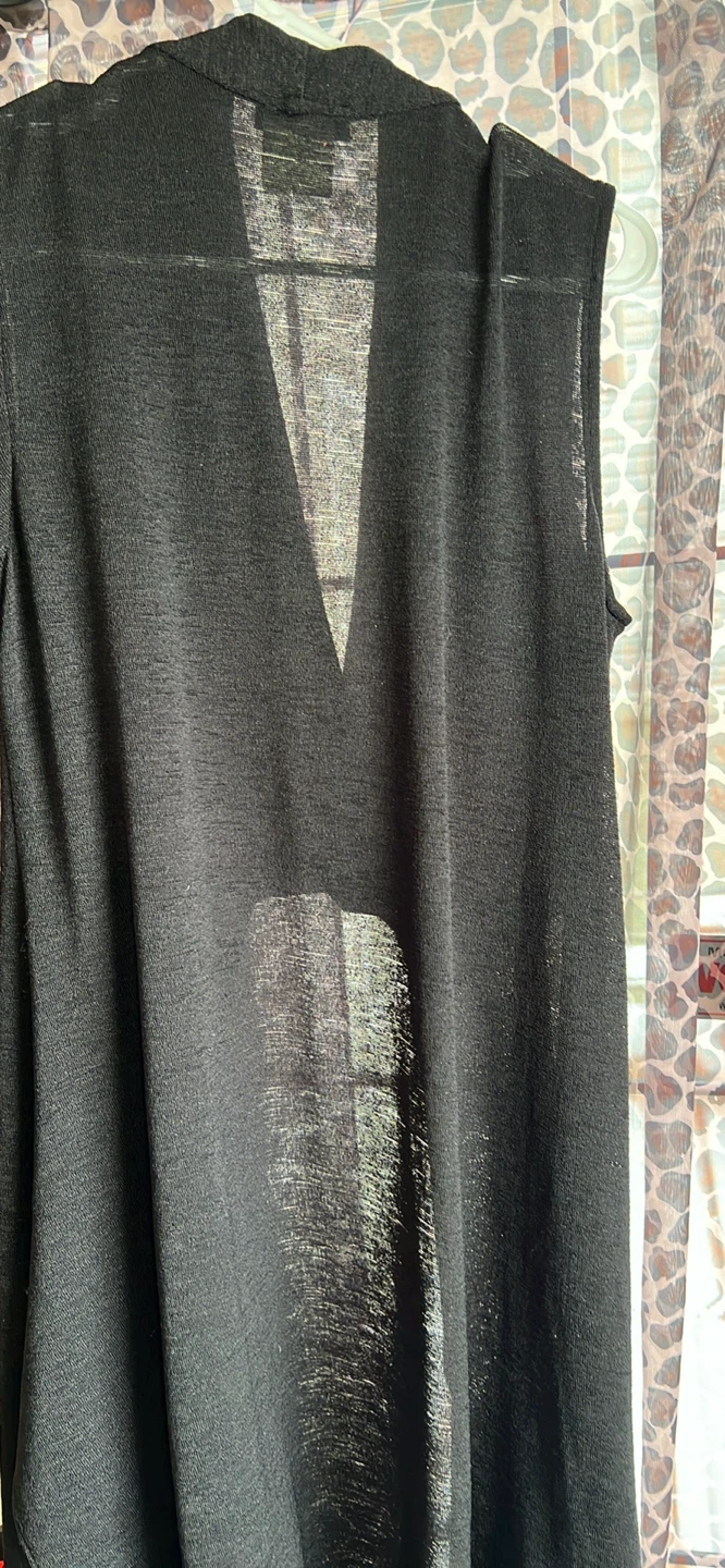 Goa Black Sleeveless Cardigan L/G