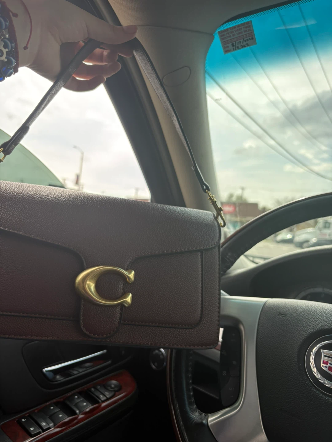 Coach Tabby Shoulder Bag in Brown Pebble Leather