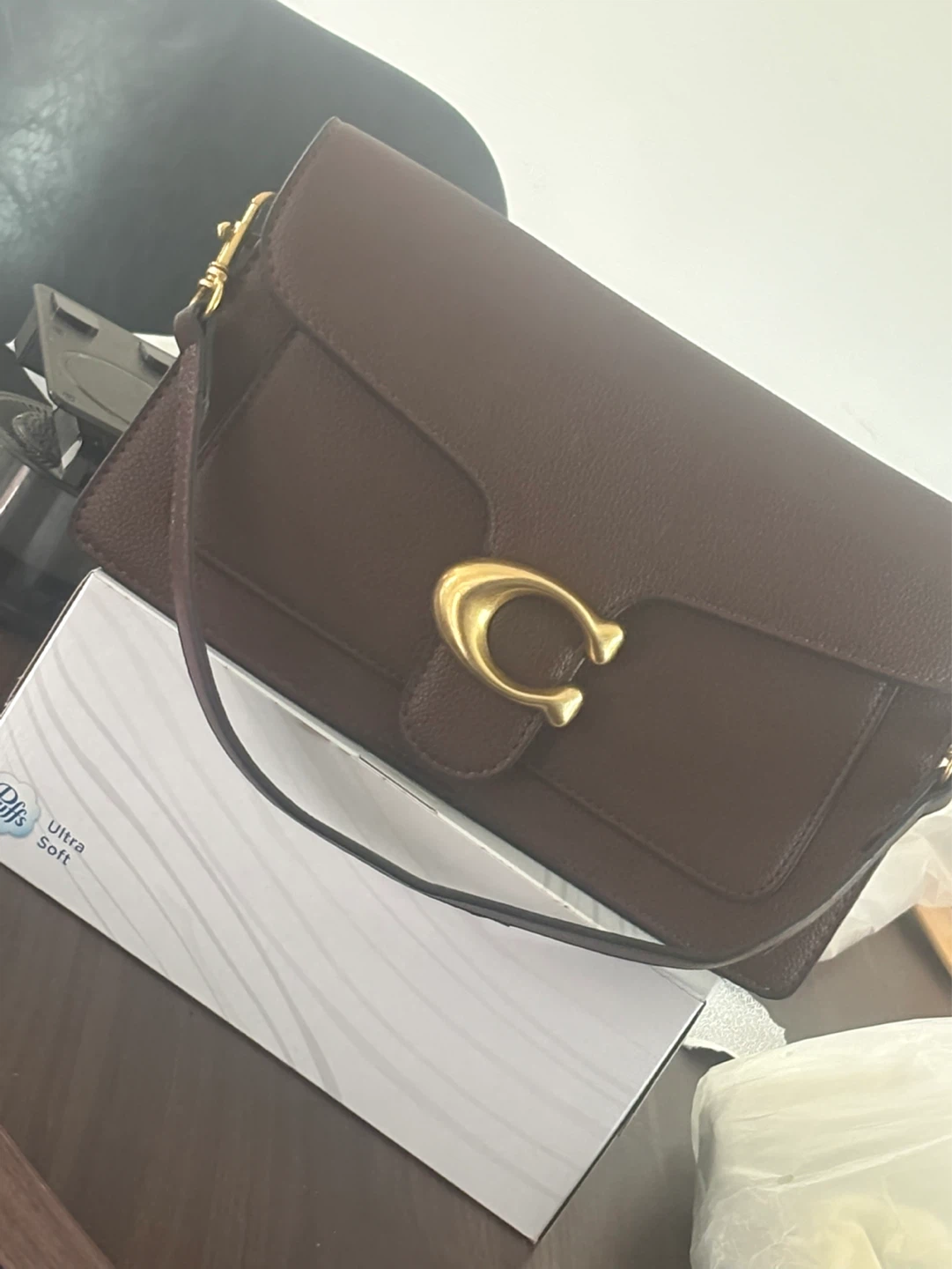 Coach Tabby Shoulder Bag in Brown Pebble Leather - photo 2