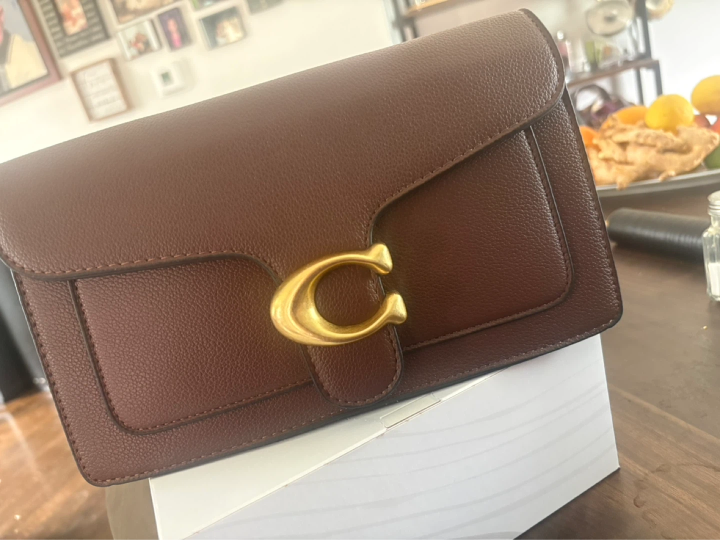 Coach Tabby Shoulder Bag in Brown Pebble Leather - photo 4