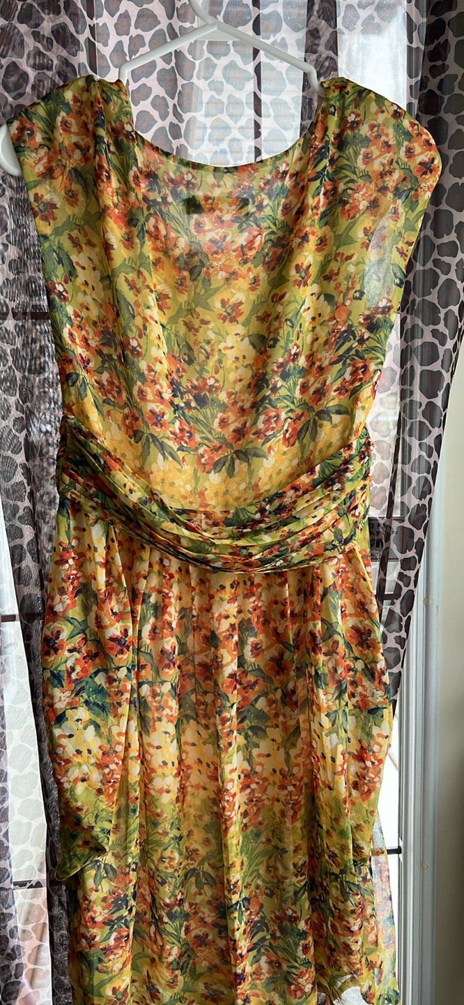 ZONG YANG floral print chiffon dress - Size L