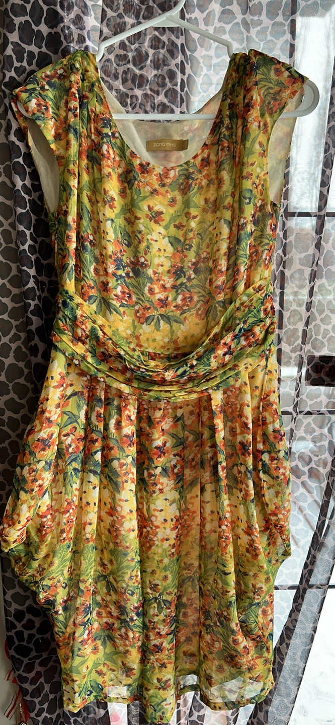 ZONG YANG floral print chiffon dress - Size L - photo 2