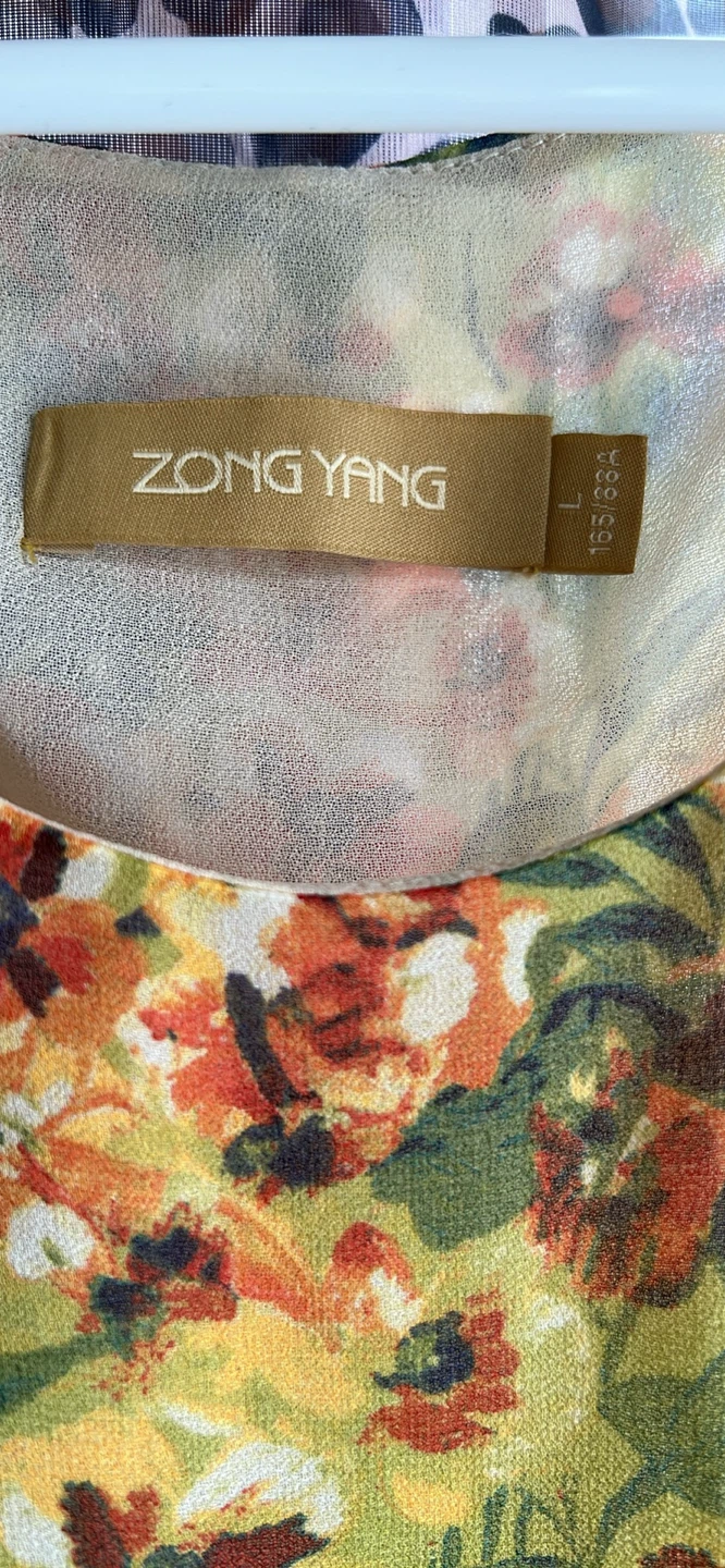 ZONG YANG floral print chiffon dress - Size L - photo 3