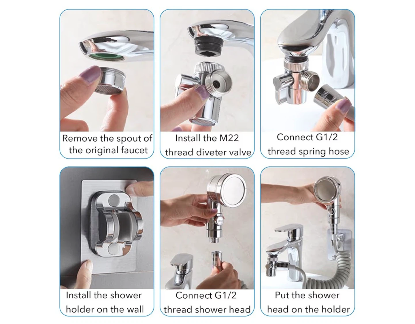 Roscid Sink Handheld Shower Kit with Faucet Sprayer Attachment - photo 4