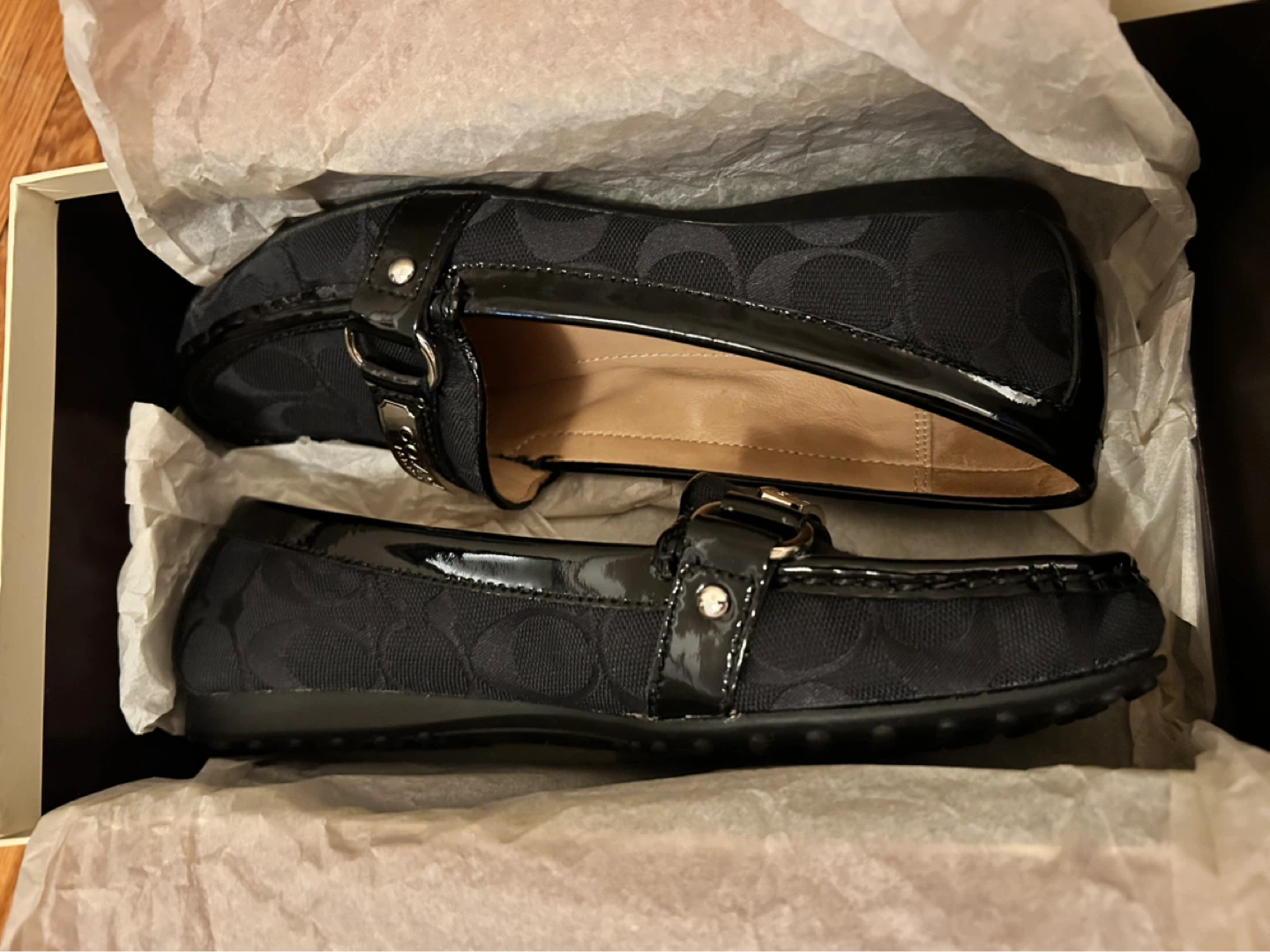 Coach Black Signature Loafer Flats - photo 2