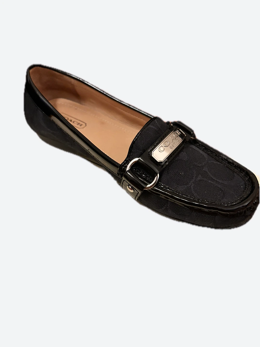 Coach Black Signature Loafer Flats