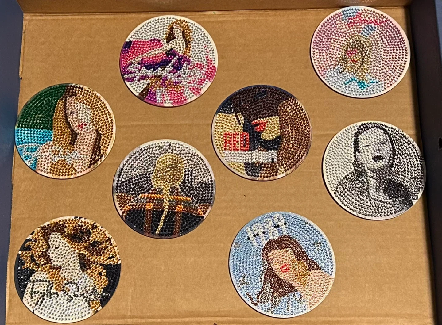 Taylor Swift Diamond Art Coaster Set with Holder