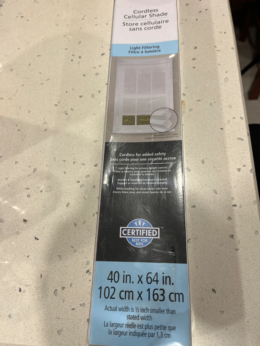 Cordless Cellular Shade 40 in. x 64 in.