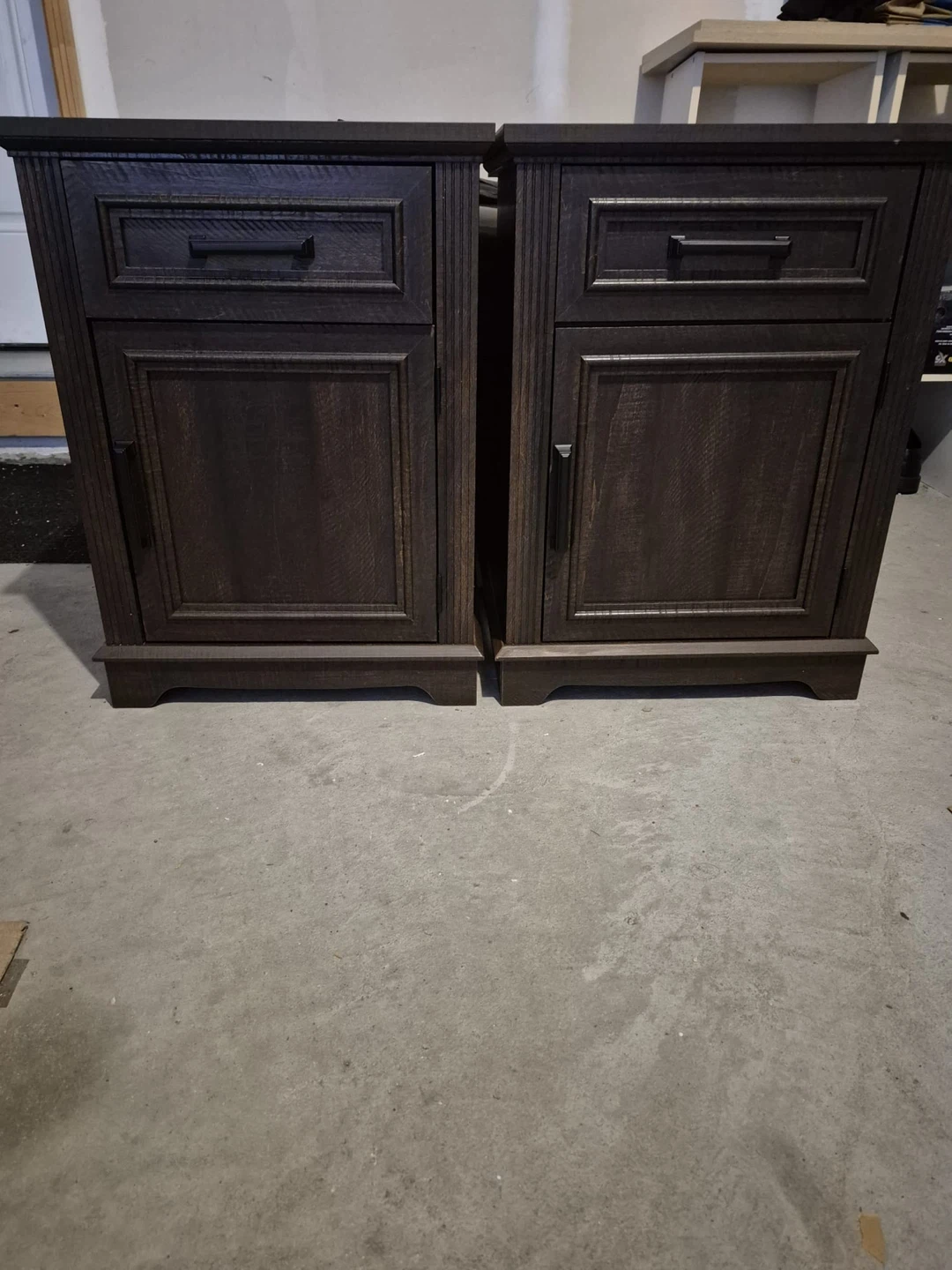 Pair of Dark Wood Nightstands