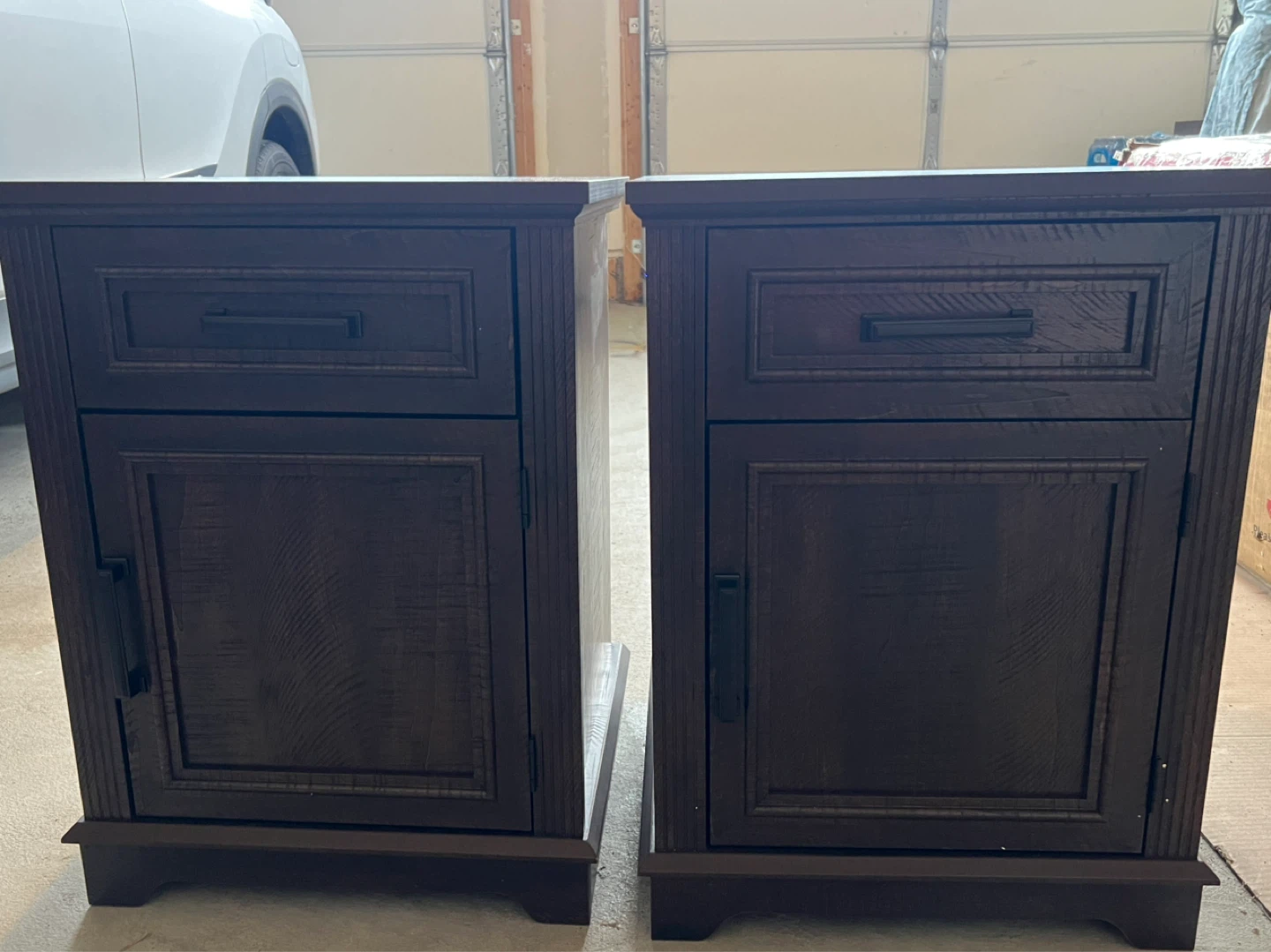 Pair of Dark Wood Nightstands - photo 3