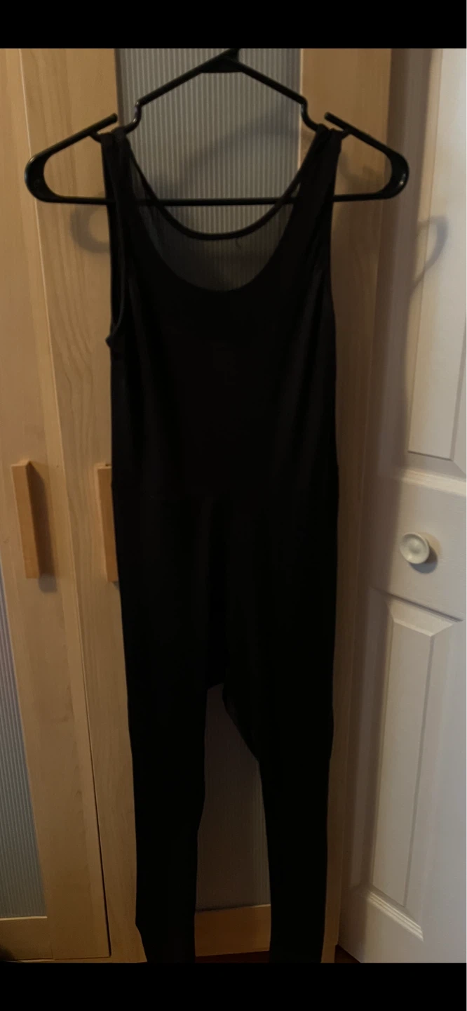 Black Jumpsuit/Bodysuit, open back, Medium - photo 4
