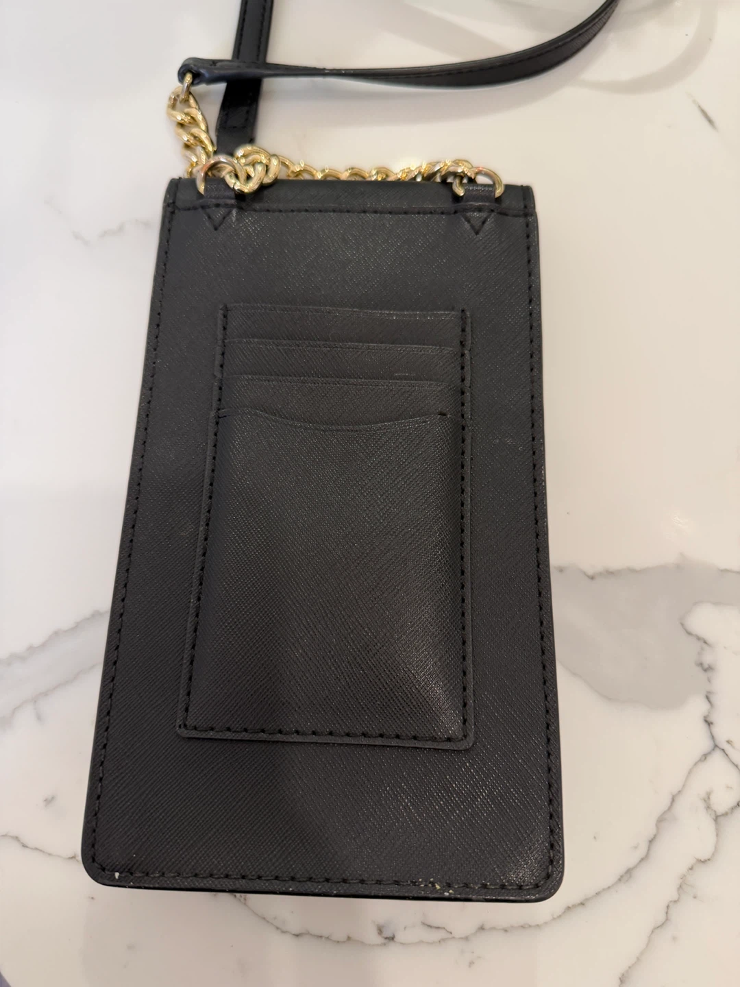 Calvin Klein Black Saffiano Leather Phone Crossbody Bag - photo 2