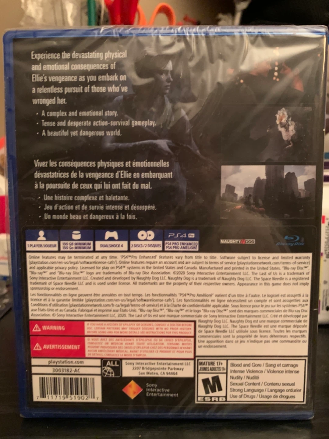 THE LAST OF US PART II for ps4 new, sealed , never opened! - photo 2