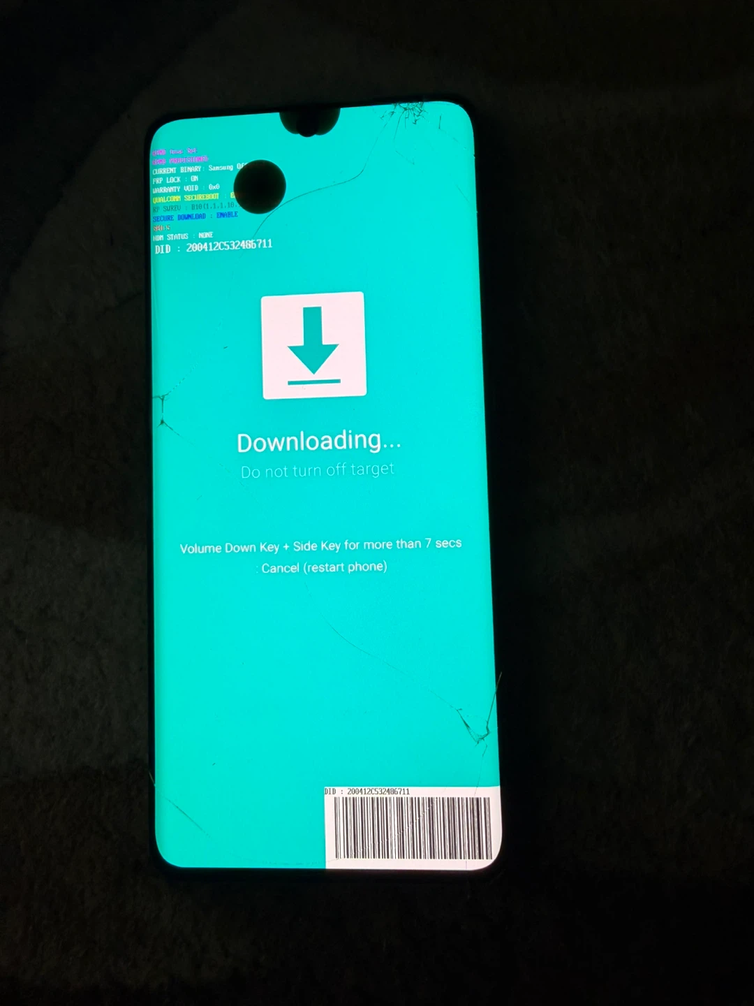 Samsung Galaxy S20 FE – For Parts / Repair Unknown
