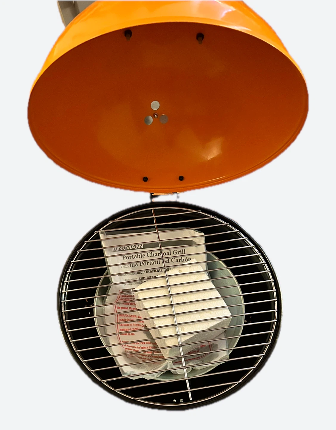 Brinkmann Portable Charcoal Grill. Orange - Brand new