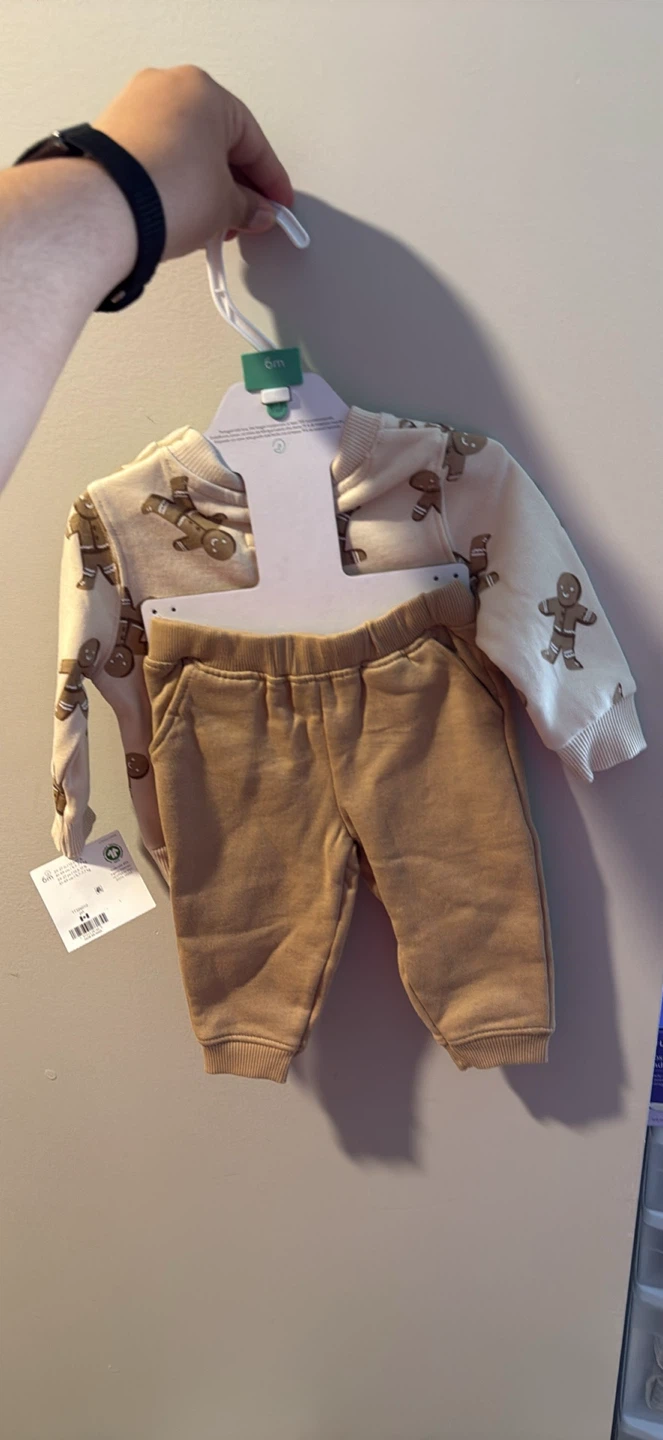 Little Planet by Carter's Baby Gingerbread Pajamas Set - 6M - photo 2