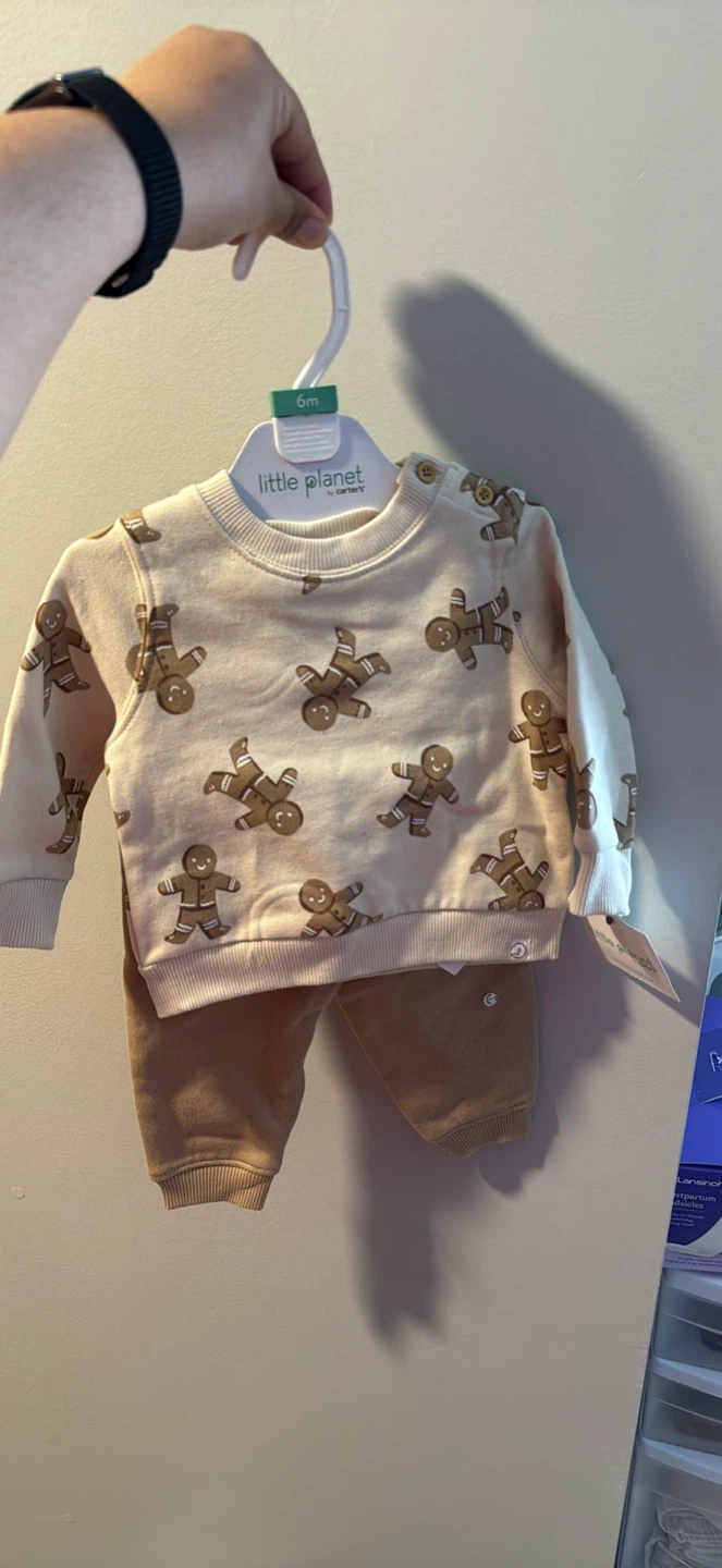 Little Planet by Carter's Baby Gingerbread Pajamas Set - 6M - photo 3