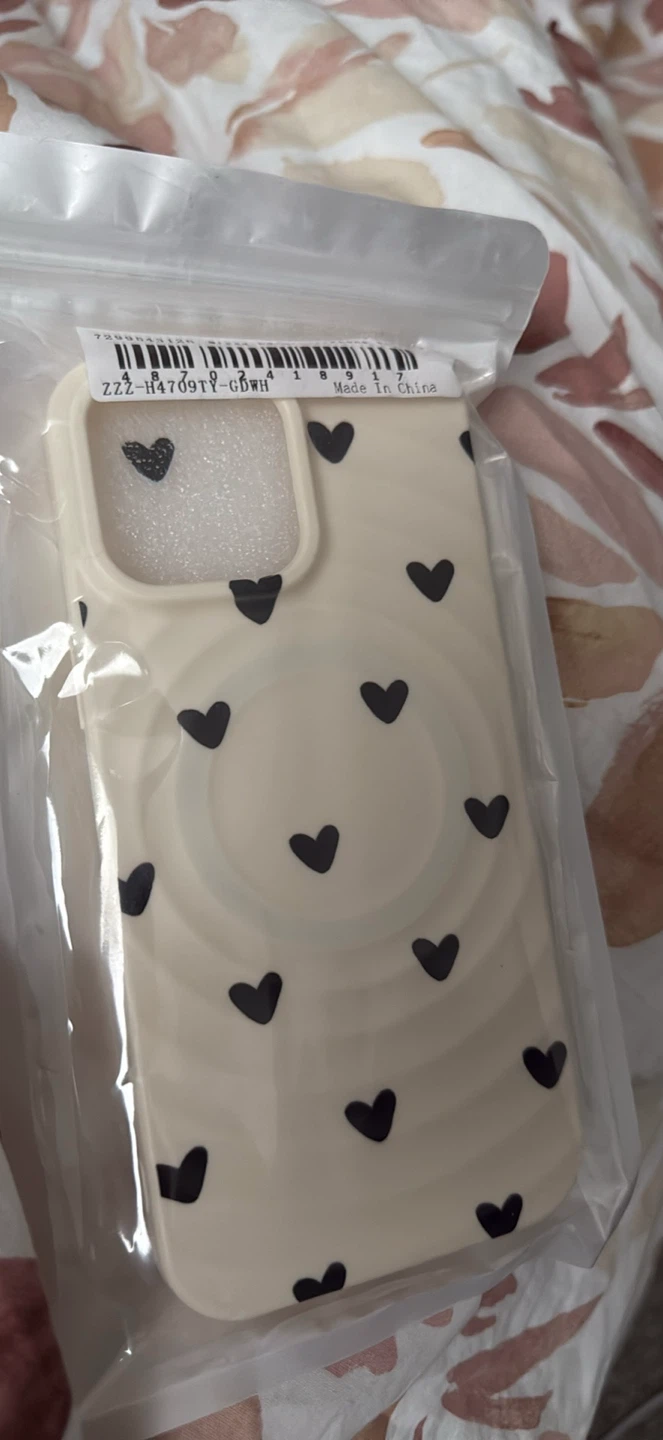 Phone Case with Black Hearts 16 pro max