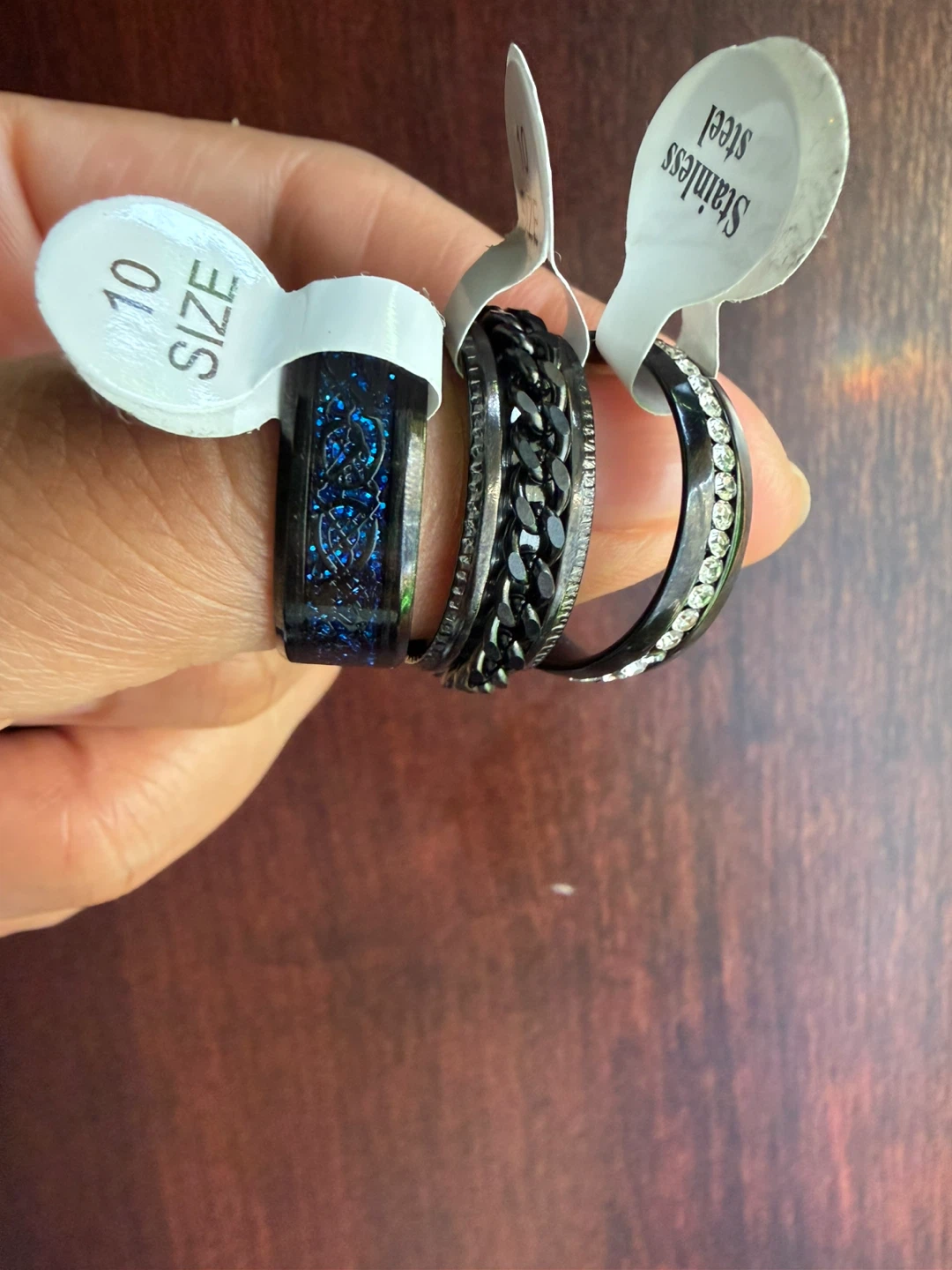 New stainless steel rings size 10 - photo 2
