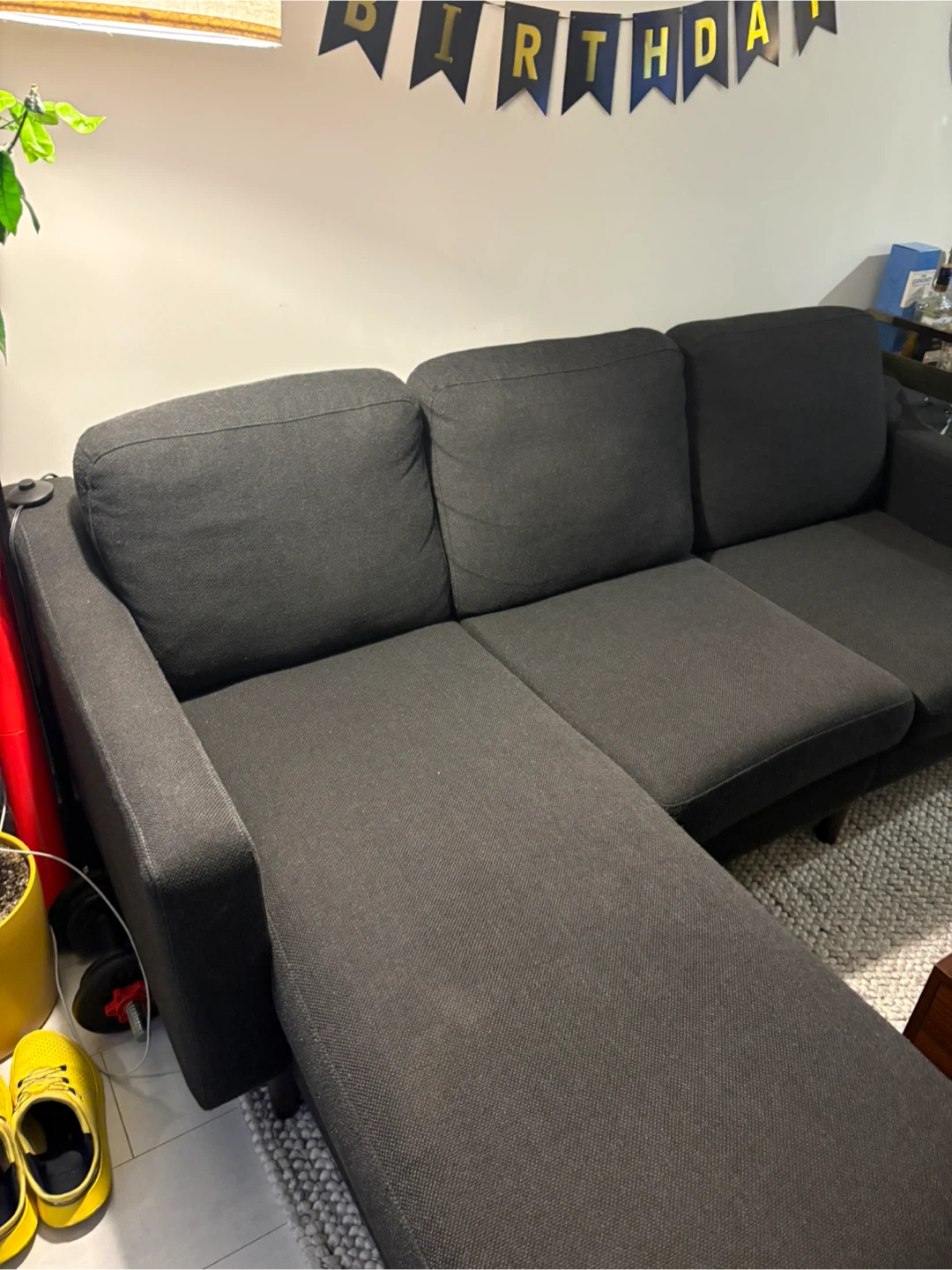 Dark Grey Sectional Sofa - photo 3