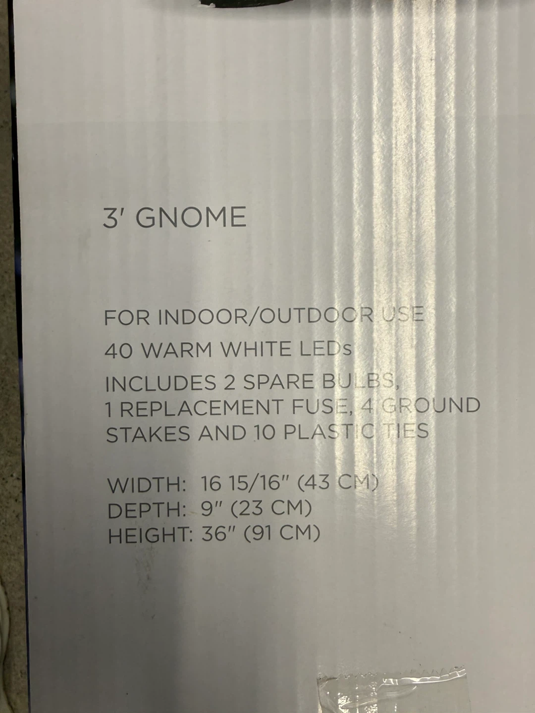 *New, in box* 3 Foot LED Gnome Indoor/Outdoor - photo 2