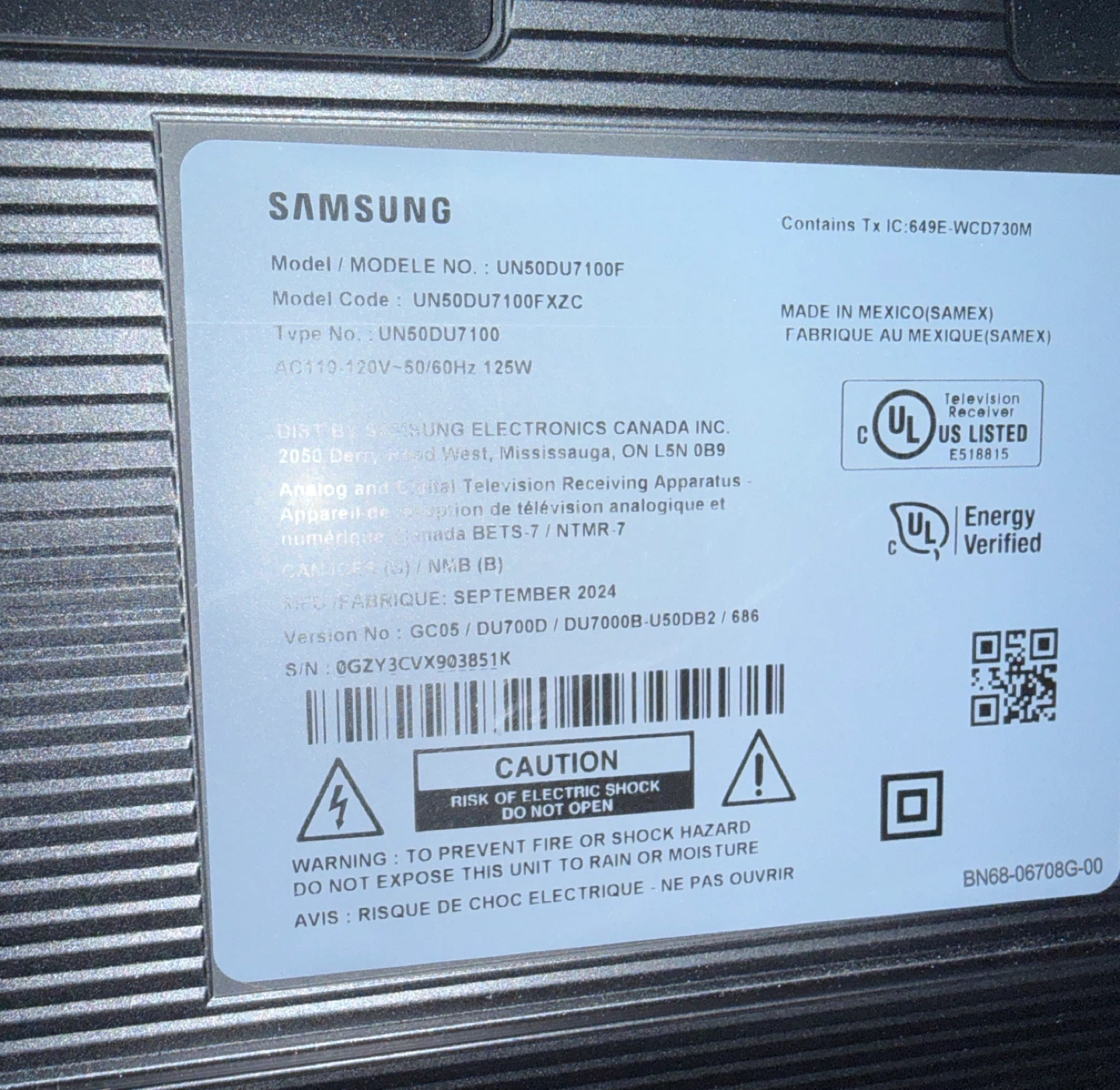 Samsung UN50DU7100F 50" 4K UHD Smart TV - photo 2