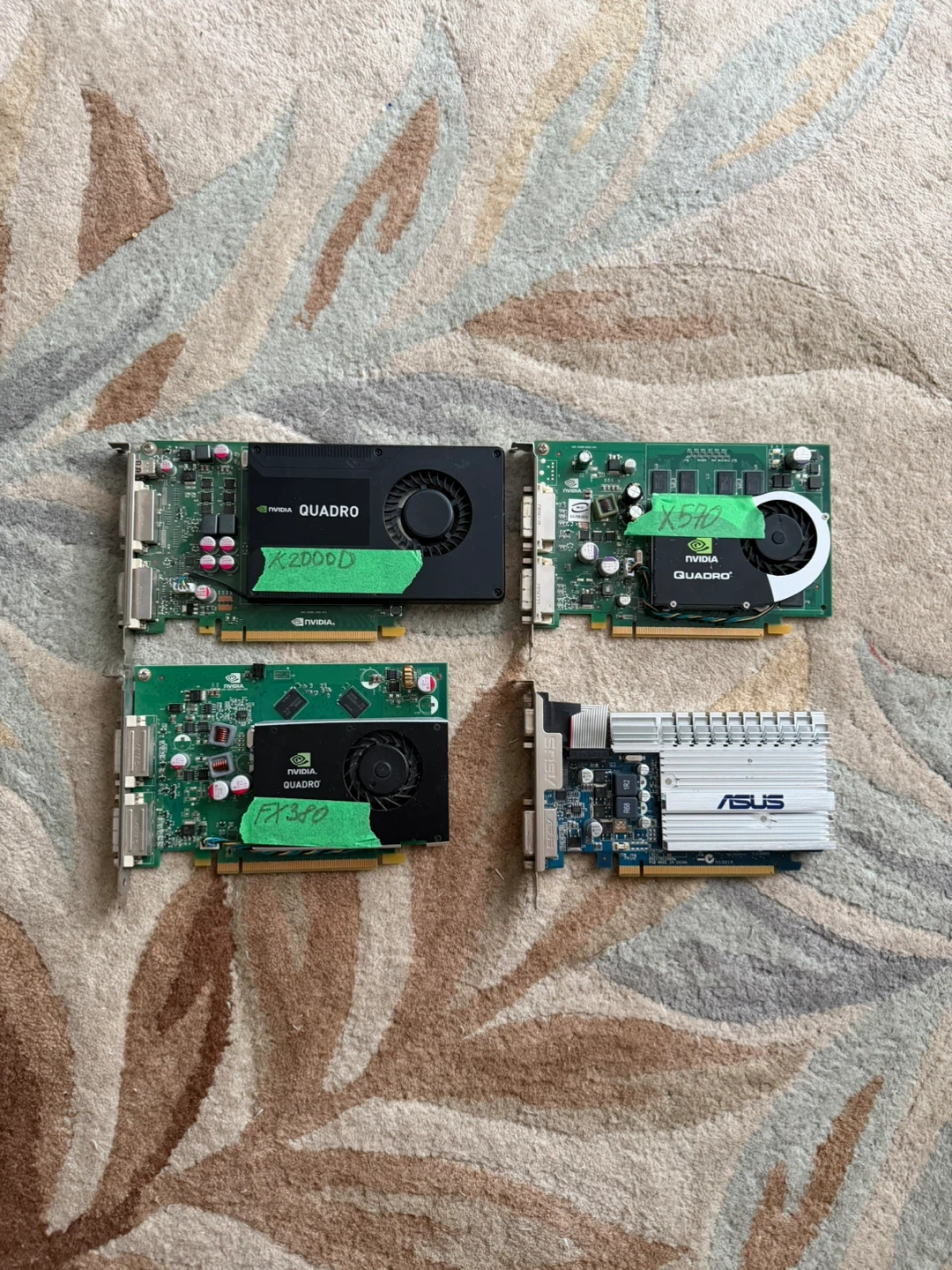 Nvidia Quadro K2000 FX380 ASUS 8400GS GPUs