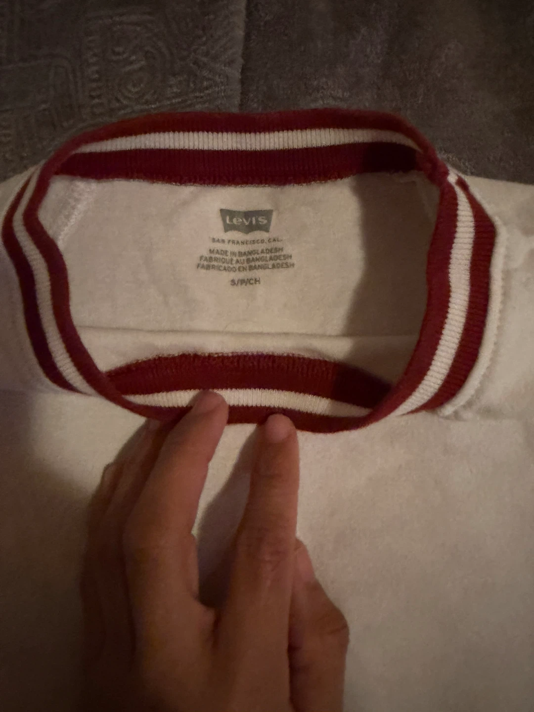 Levi's White & Red Ringer T-Shirt Size S/P - photo 2