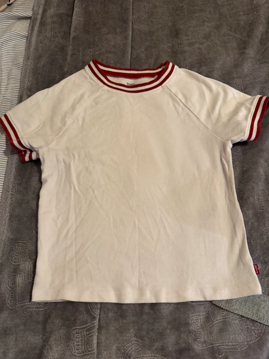 Levi's White & Red Ringer T-Shirt Size S/P