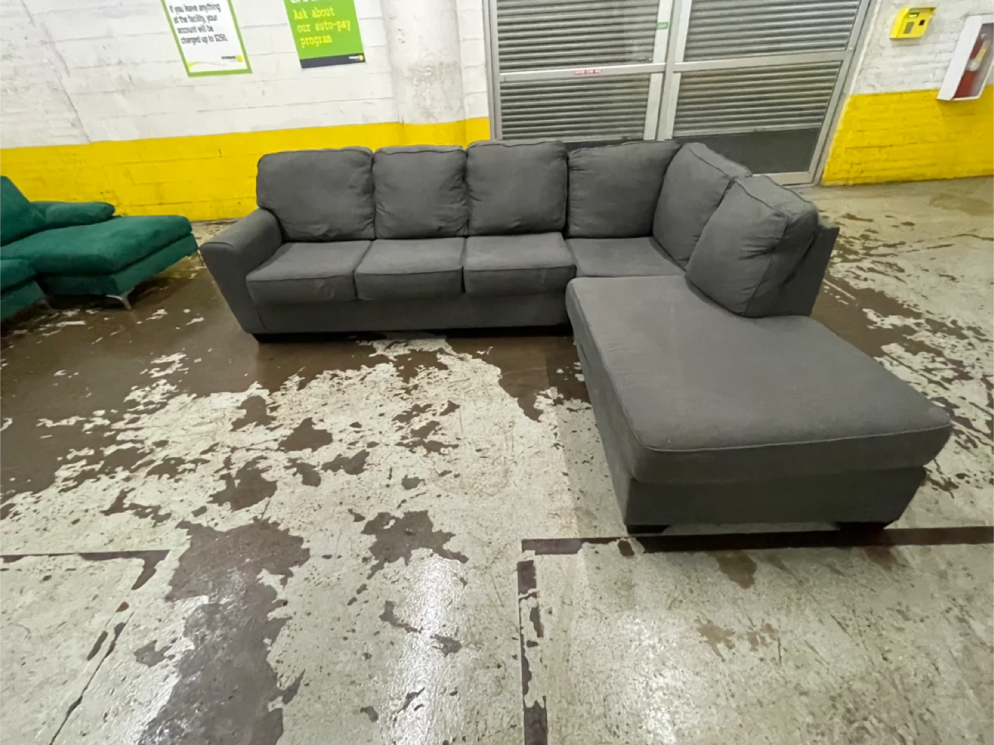 Gray Sectional Sofa with Chaise